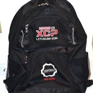 Craftsman Backpack Black Multi Pocket XCP Battery Logo Travel School Camping